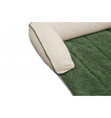 Hundebett / Katzenbett 100 x 120 cm grün + hellbeige DINA