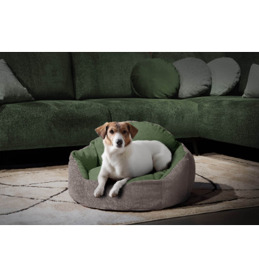Hundebett & Katzenbett 70x55 cm Beige-Grün | Modell Mickey | Wozimo
