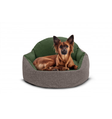 Hundebett & Katzenbett 70x55 cm Beige-Grün | Modell Mickey | Wozimo