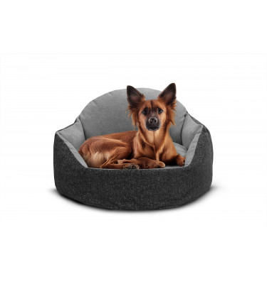 Hundebett & Katzenbett 70x55 cm Dunkelgrau | Modell Mickey | Wozimo