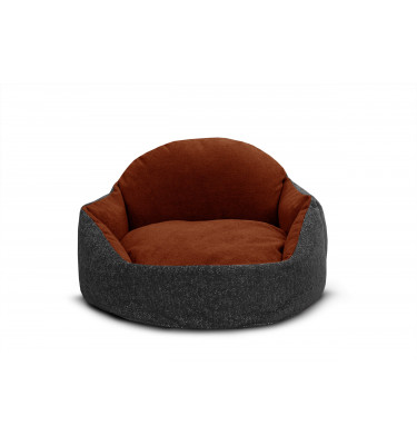 Hundebett & Katzenbett 70x55 cm Grau-Rot | Modell Mickey | Wozimo