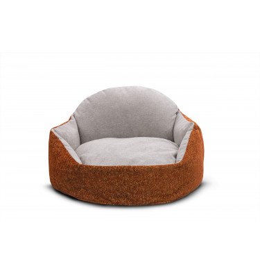 Hundebett & Katzenbett 70x55 cm Orange-Grau | Modell Mickey | Wozimo