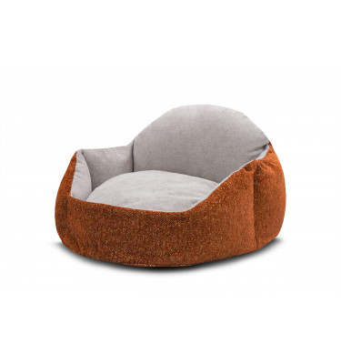 Hundebett & Katzenbett 70x55 cm Orange-Grau | Modell Mickey | Wozimo
