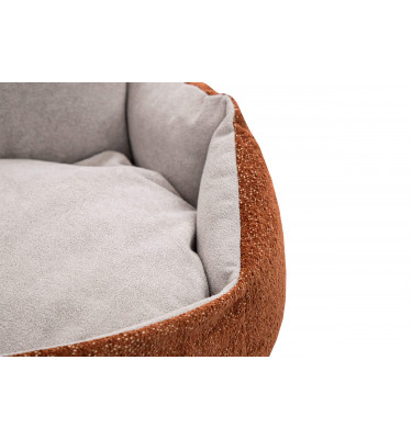 Hundebett & Katzenbett 70x55 cm Orange-Grau | Modell Mickey | Wozimo
