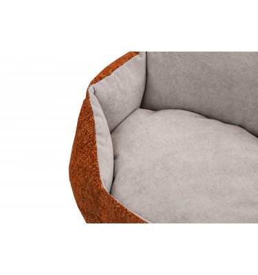 Hundebett & Katzenbett 70x55 cm Orange-Grau | Modell Mickey | Wozimo