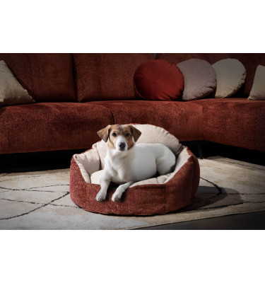 Hundebett / Katzenbett 70 x 55 cm rot + hellgrau MICKEY