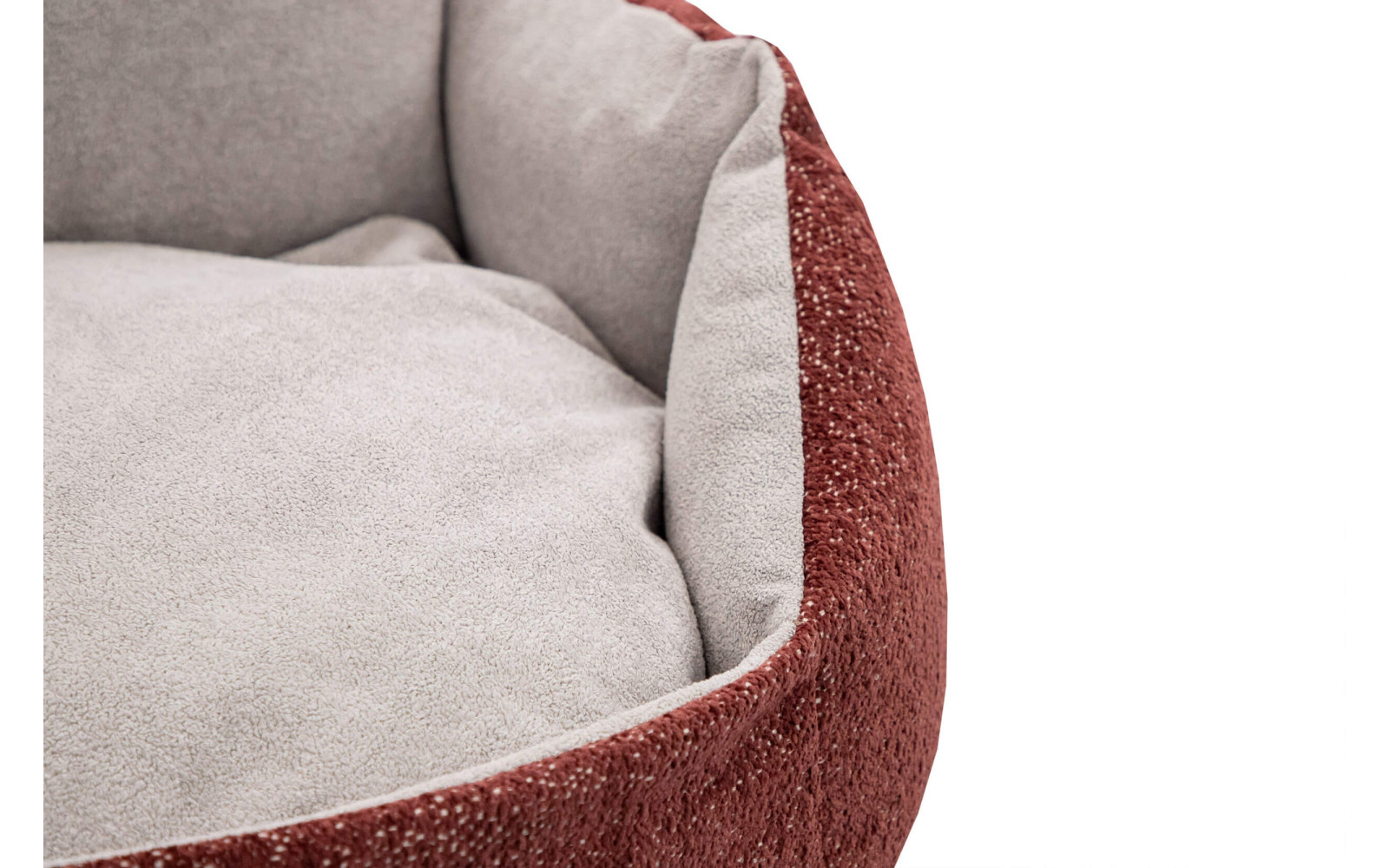 Hundebett / Katzenbett 70 x 55 cm rot + hellgrau MICKEY