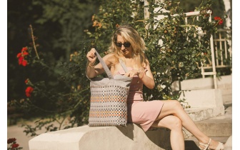 Punktmuster Stofftragetasche LEA