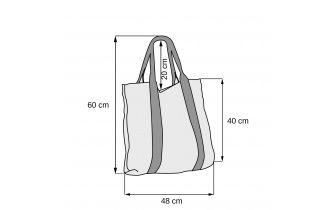 Punktmuster Stofftragetasche OCEANE