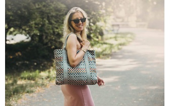 Punktmuster Stofftragetasche OCEANE