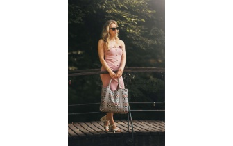 Punktmuster Stofftragetasche OCEANE