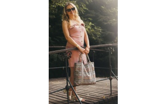 Punktmuster Stofftragetasche OCEANE