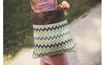 Zickzack Stofftragetasche ELSA