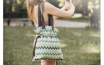 Zickzack Stofftragetasche EMMA
