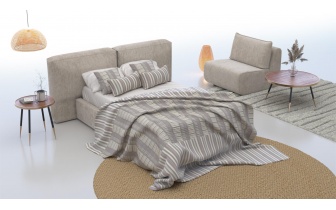 MARINA - Überwurf 220x240 cm mit Dekokissen