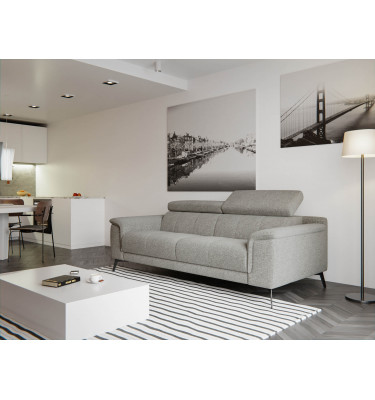 Sofa XXL 3-Sitzer mit verstellbaren Kopfstützen FIERO