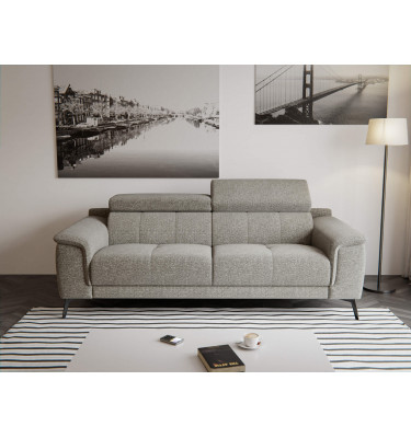 Sofa XXL 3-Sitzer mit verstellbaren Kopfstützen FIERO