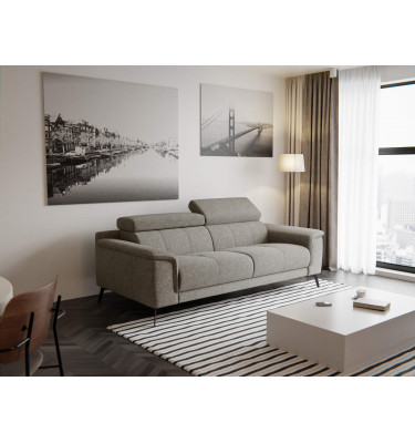 Sofa XXL 3-Sitzer mit verstellbaren Kopfstützen FIERO