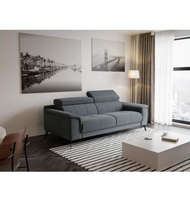 Sofa XXL 3-Sitzer mit verstellbaren Kopfstützen FIERO