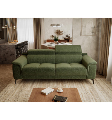 Sofa XXL 3-Sitzer mit verstellbaren Kopfstützen FIERO