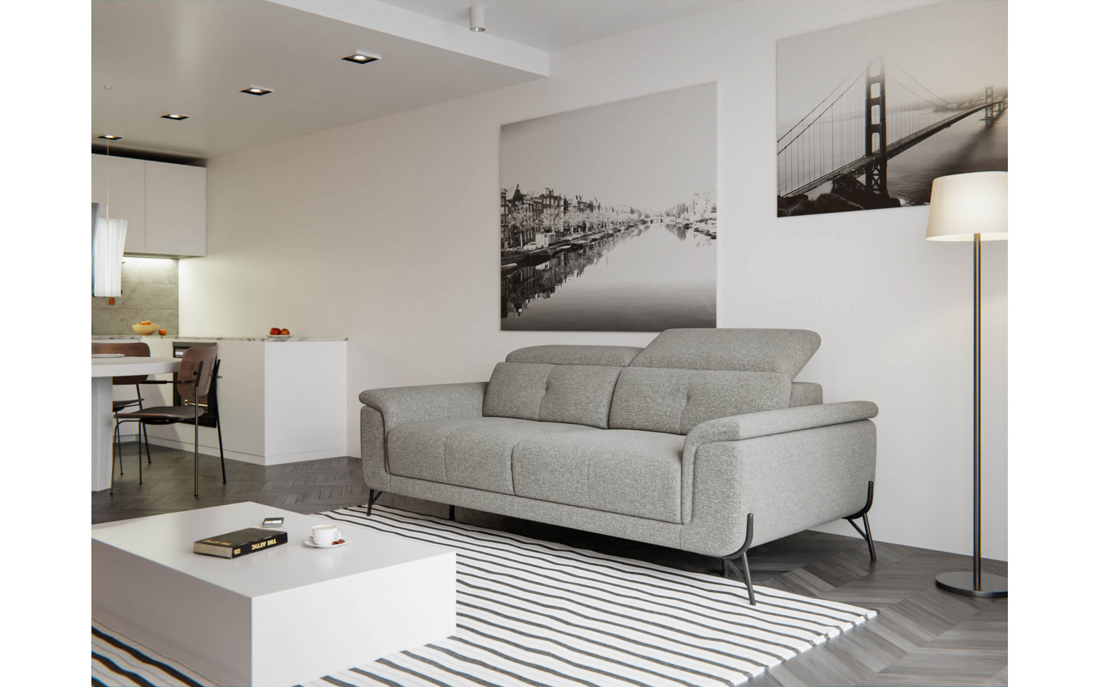 XXL 3-Sitzer Sofa Avena | Mit verstellbaren Kopfstützen kaufen | Wozimo