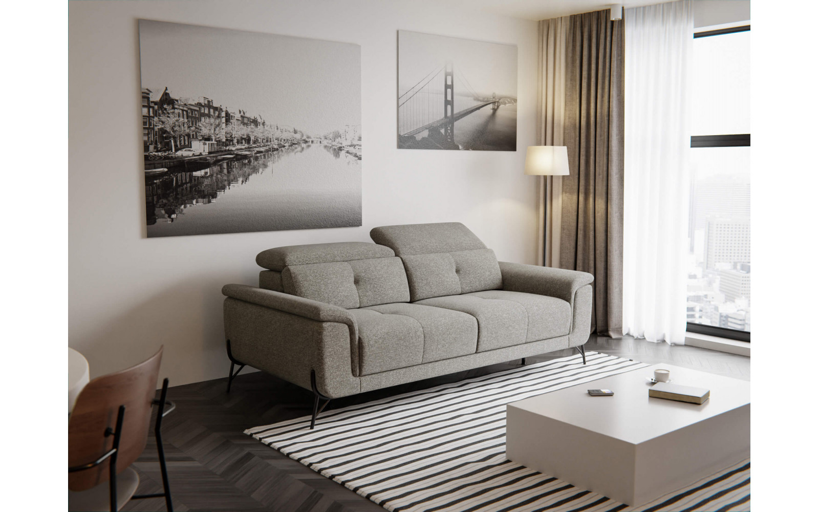 XXL 3-Sitzer Sofa Avena | Mit verstellbaren Kopfstützen kaufen | Wozimo