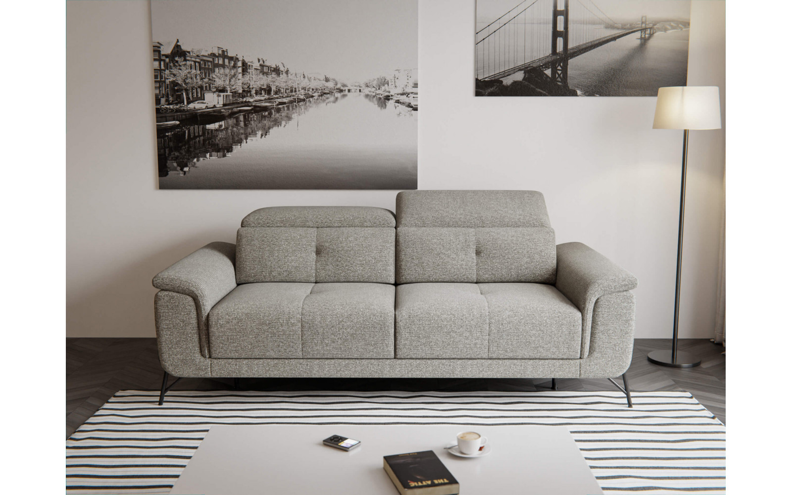 XXL 3-Sitzer Sofa Avena | Mit verstellbaren Kopfstützen kaufen | Wozimo