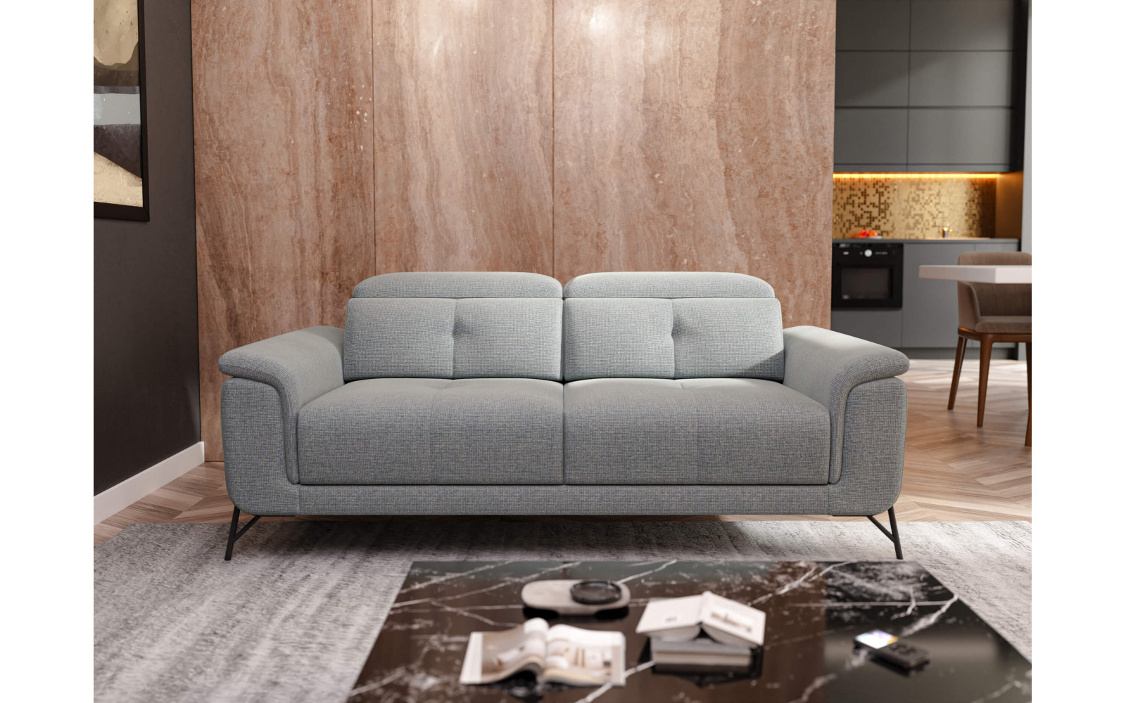 XXL 3-Sitzer Sofa Avena | Mit verstellbaren Kopfstützen kaufen | Wozimo