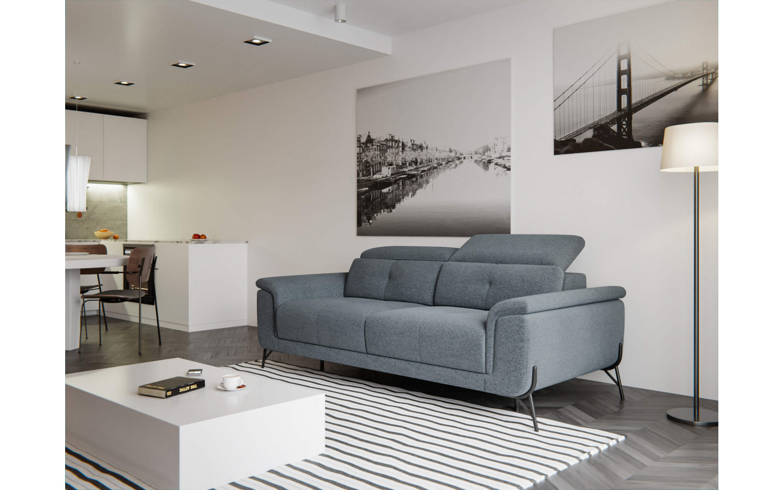 XXL 3-Sitzer Sofa Avena | Mit verstellbaren Kopfstützen kaufen | Wozimo