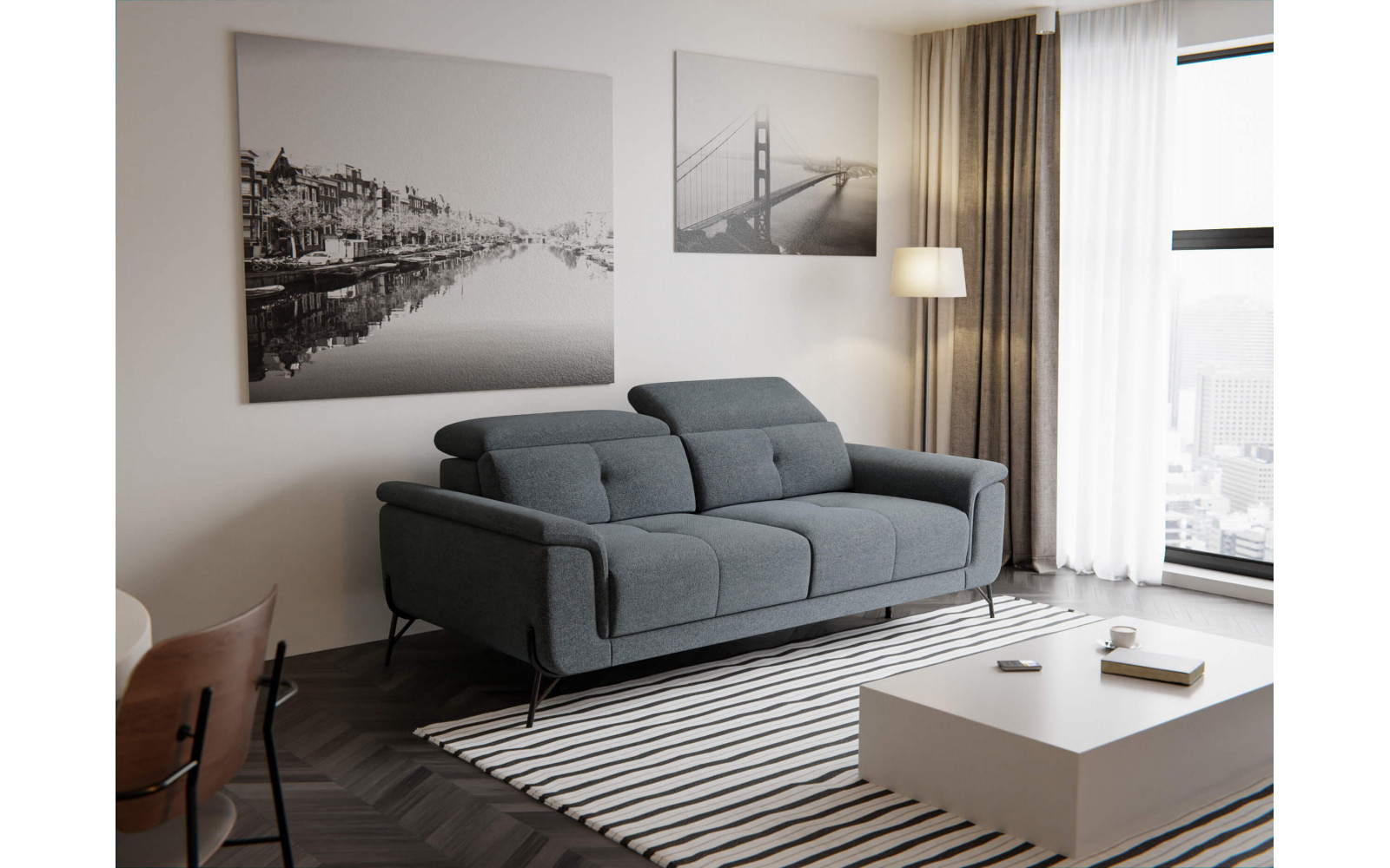 XXL 3-Sitzer Sofa Avena | Mit verstellbaren Kopfstützen kaufen | Wozimo