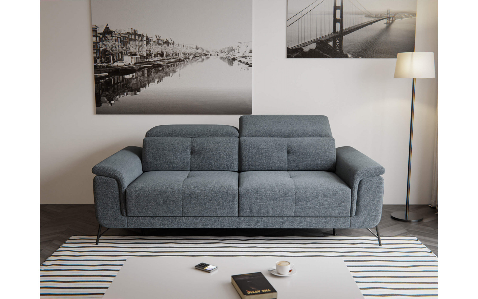 XXL 3-Sitzer Sofa Avena | Mit verstellbaren Kopfstützen kaufen | Wozimo