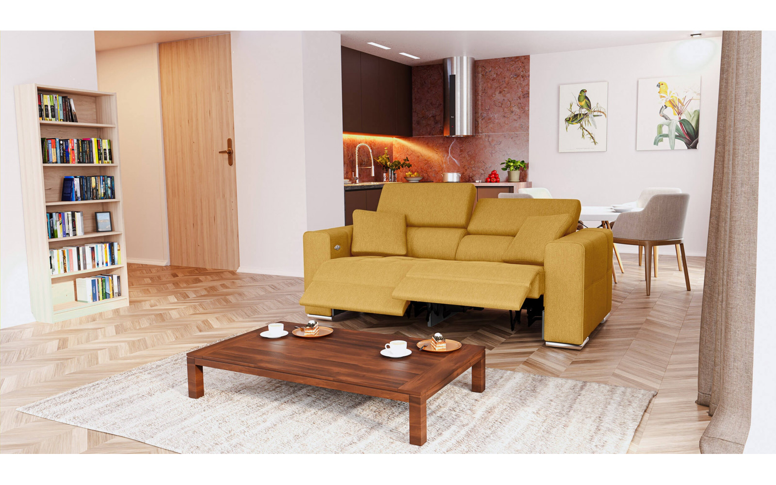 3-Sitzer Relaxsofa mit 2 elektrischen Relaxfunktionen | Modell Quartz | Wozimo