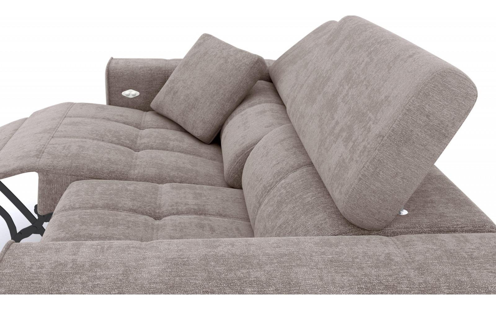 3-Sitzer Relaxsofa mit elektrischen Relaxfunktion auf der linken Seite QUARTZ