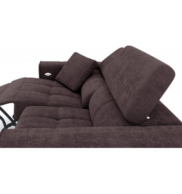 3-Sitzer Relaxsofa mit elektrischen Relaxfunktion auf der linken Seite QUARTZ