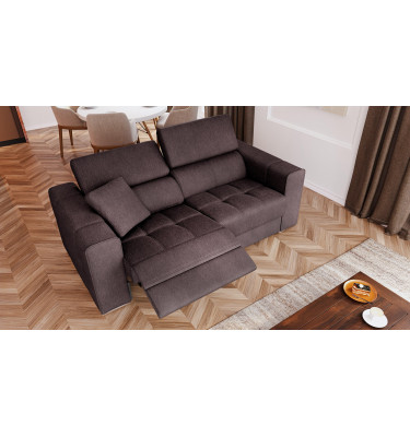 3-Sitzer Relaxsofa mit elektrischen Relaxfunktion auf der linken Seite QUARTZ