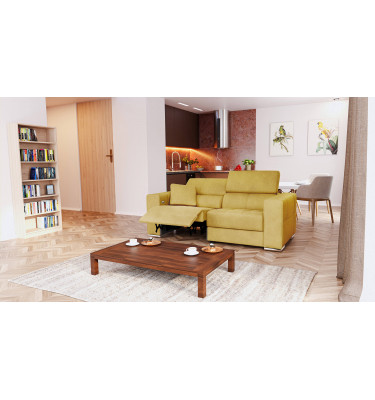 3-Sitzer Relaxsofa mit elektrischen Relaxfunktion auf der linken Seite QUARTZ