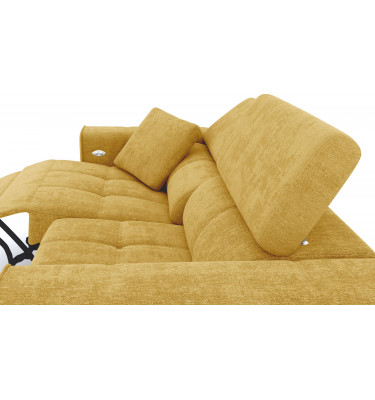 3-Sitzer Relaxsofa mit elektrischen Relaxfunktion auf der linken Seite QUARTZ