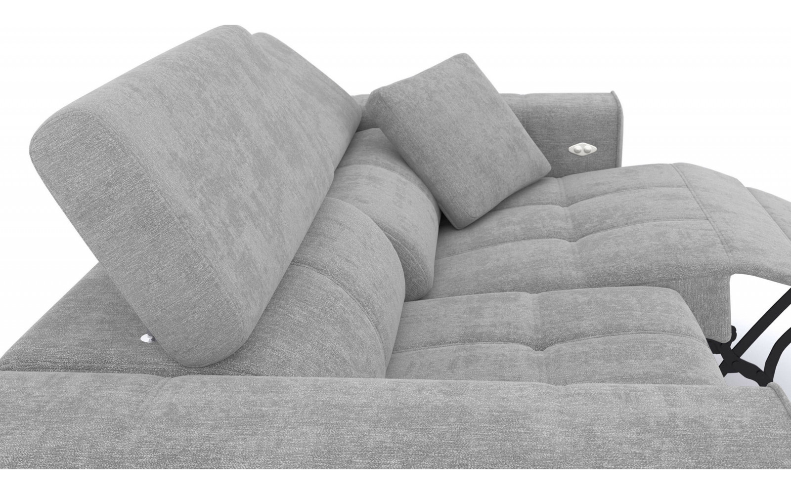 3-Sitzer Relaxsofa rechts mit elektrischer Relaxfunktion | Modell Quartz | Wozimo