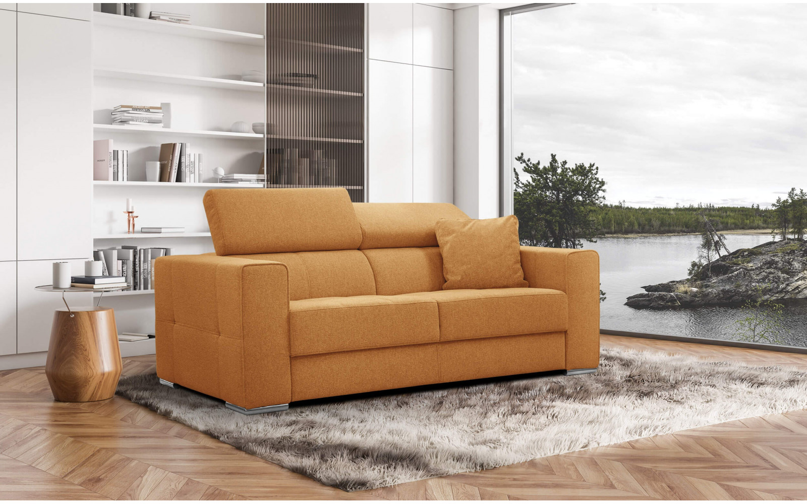 3-Sitzer Sofa Quartz | Mit manuell verstellbaren Kopfstützen | Wozimo