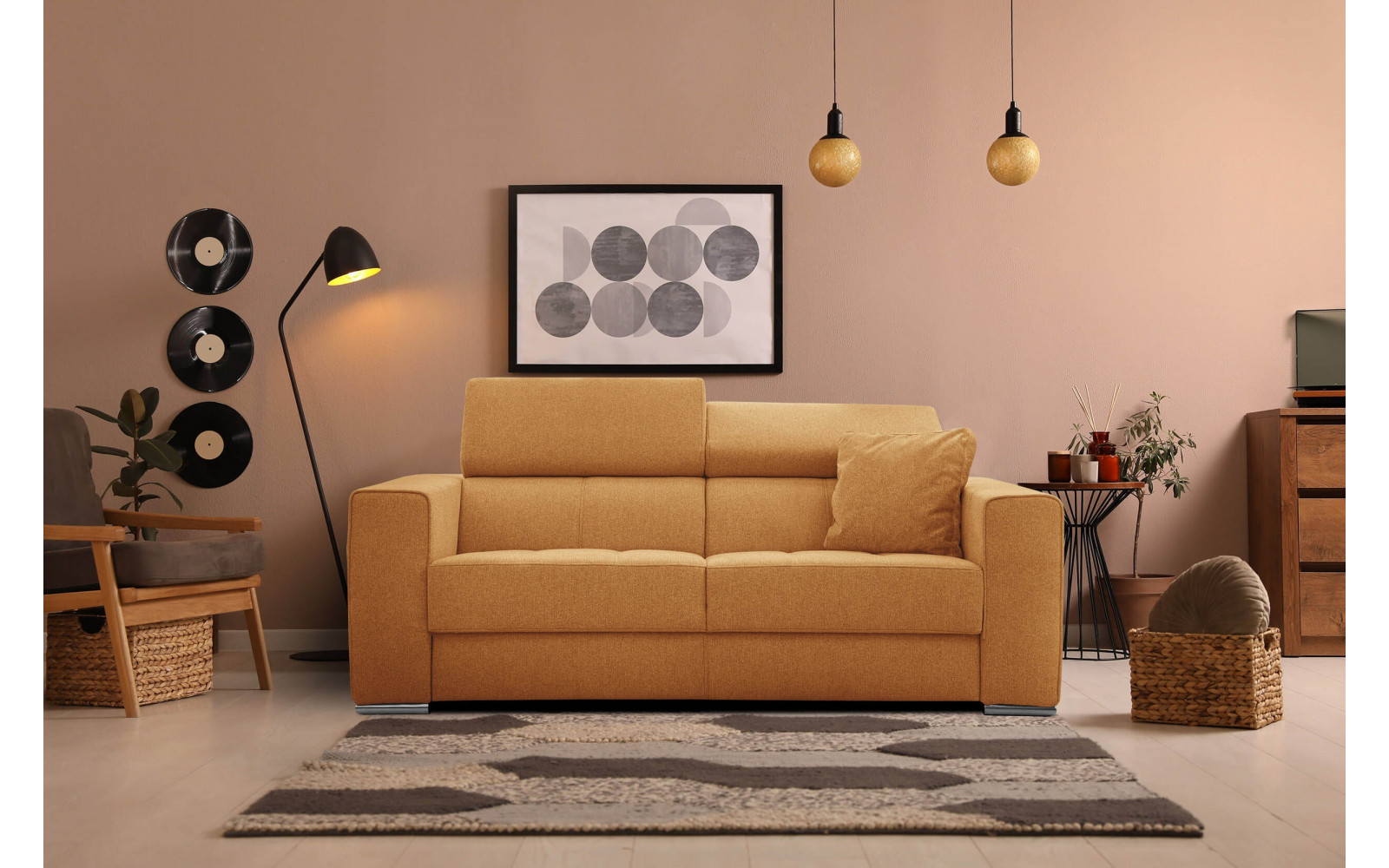 3-Sitzer Sofa Quartz | Mit manuell verstellbaren Kopfstützen | Wozimo