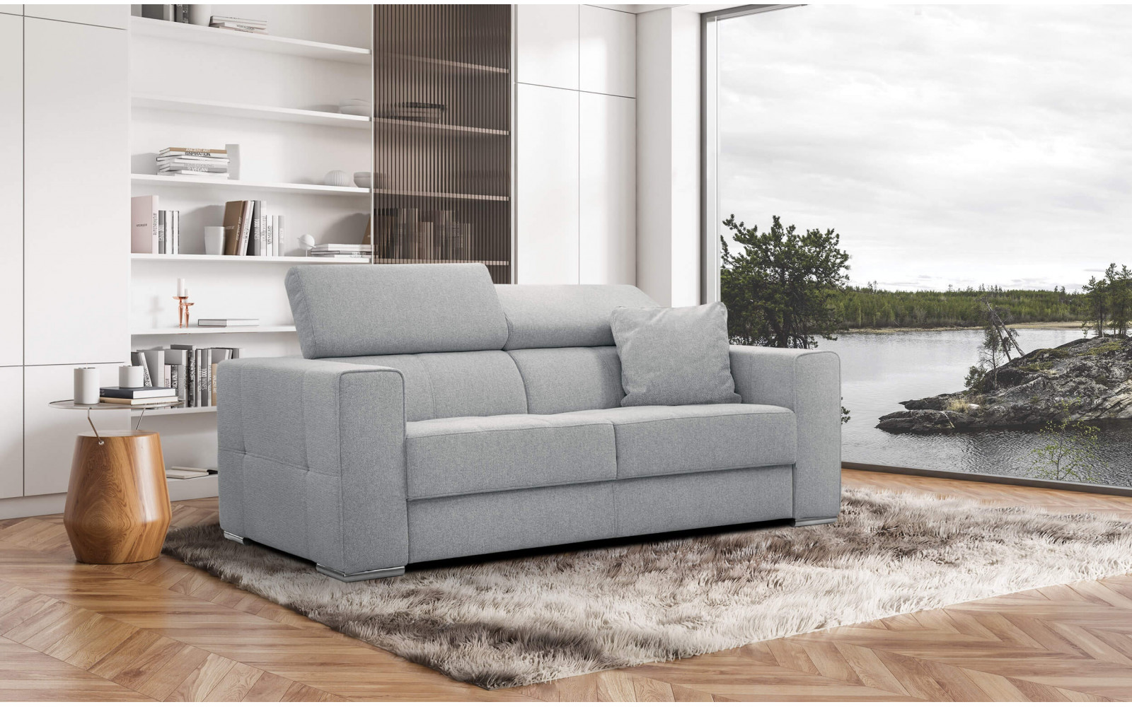 3-Sitzer Sofa Quartz | Mit manuell verstellbaren Kopfstützen | Wozimo