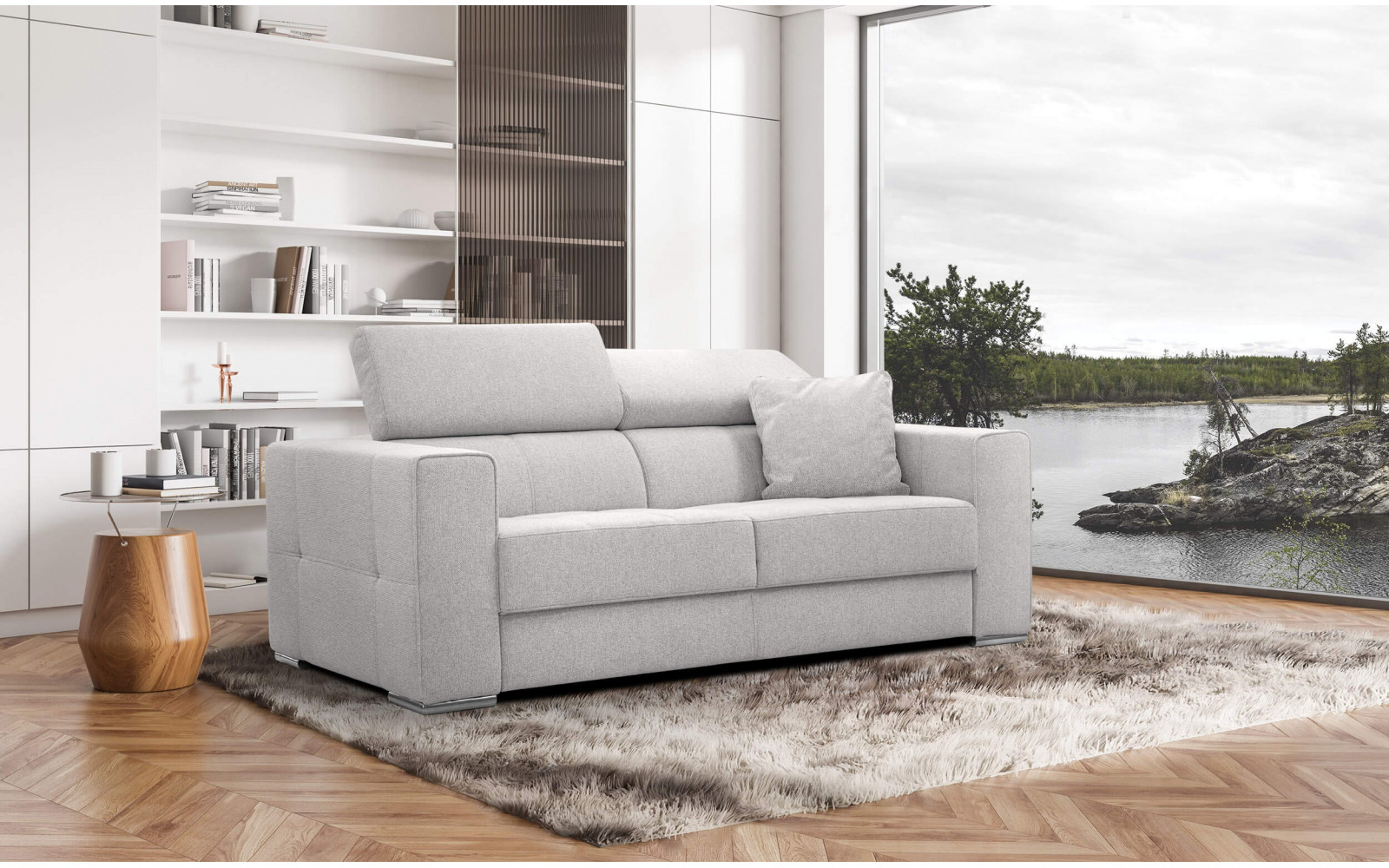 3-Sitzer Sofa Quartz | Mit manuell verstellbaren Kopfstützen | Wozimo