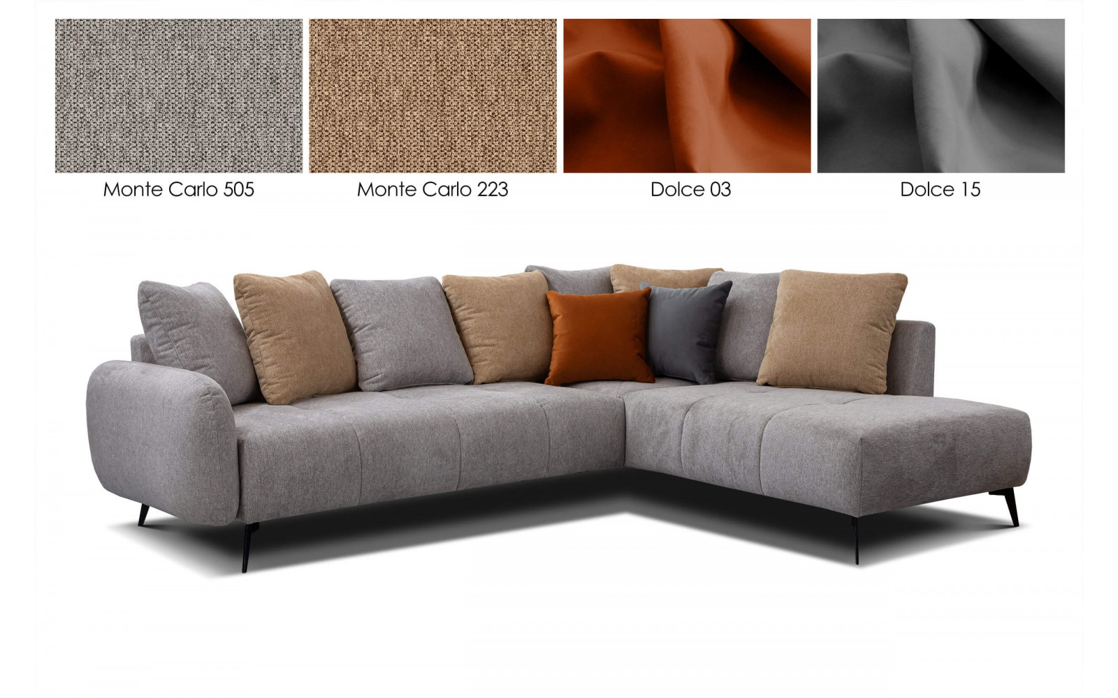 Ecksofa rechts - 5 Sitzer EVENTO