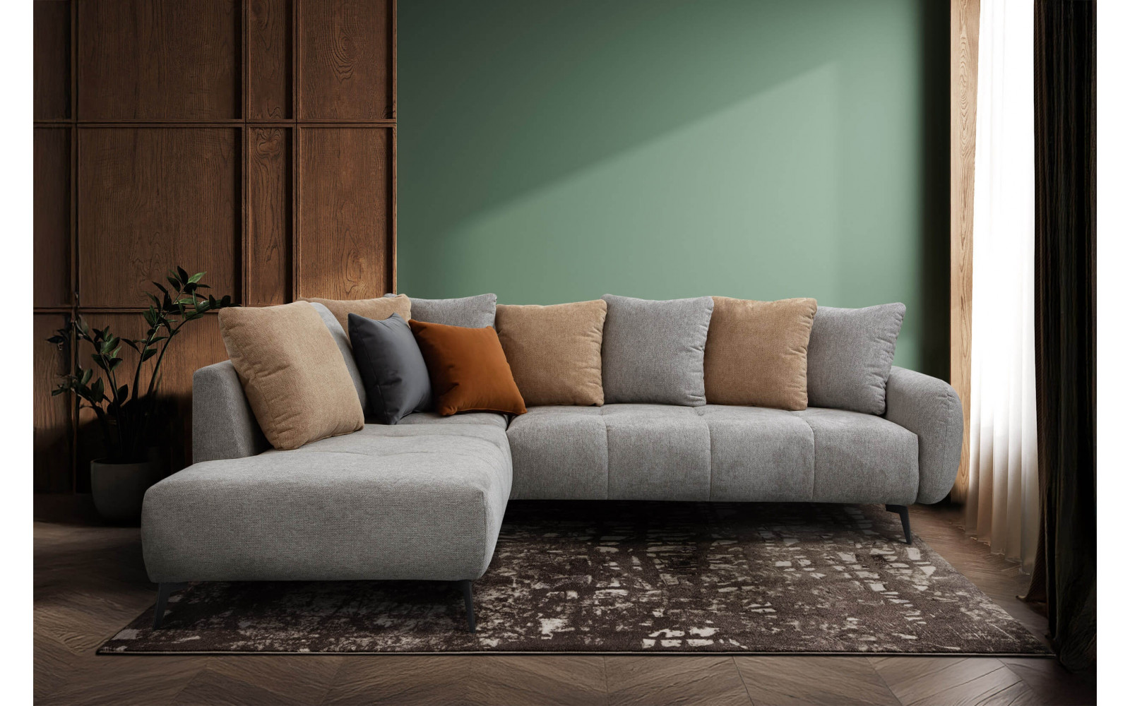 Ecksofa rechts - 5 Sitzer EVENTO