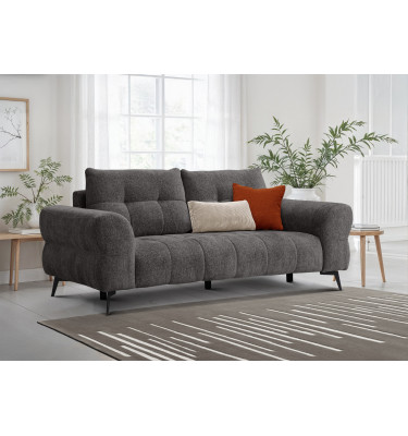 Sofa 3-Sitzer SALVINI, dunkelgrau