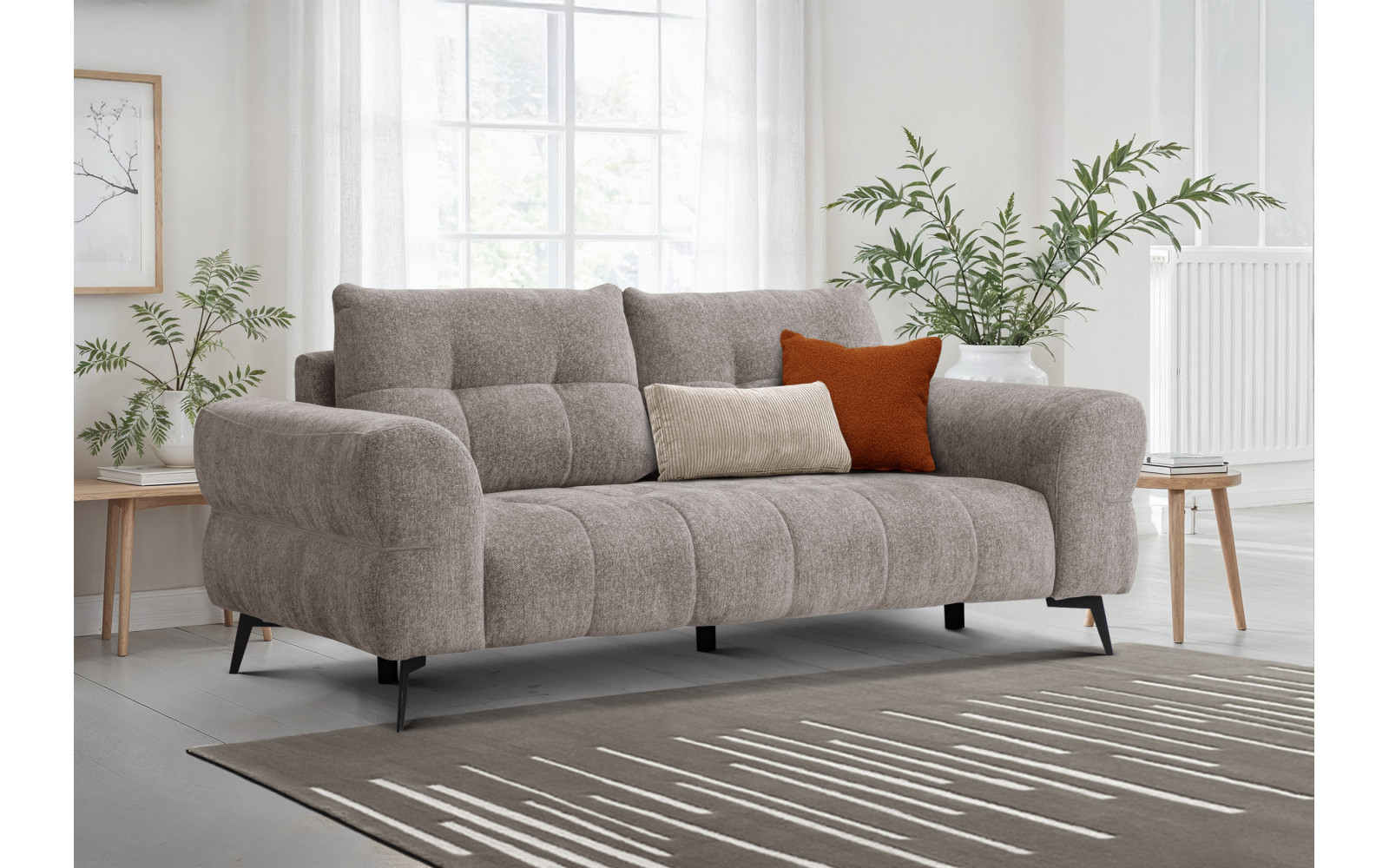 Sofa 3-Sitzer SALVINI, dunkelbeige