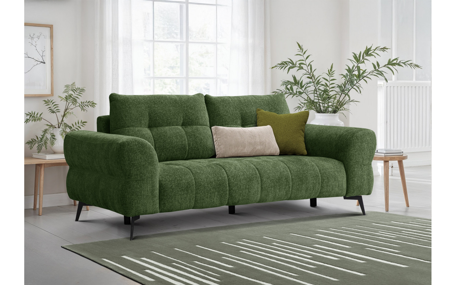 Sofa 3-Sitzer SALVINI, dunkelgrün