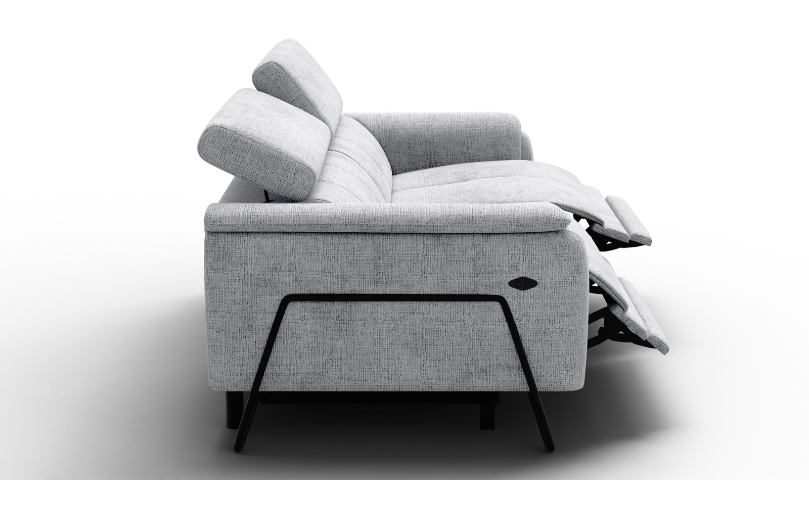 Relaxsofa 3-Sitzer RODEN, hellgrau