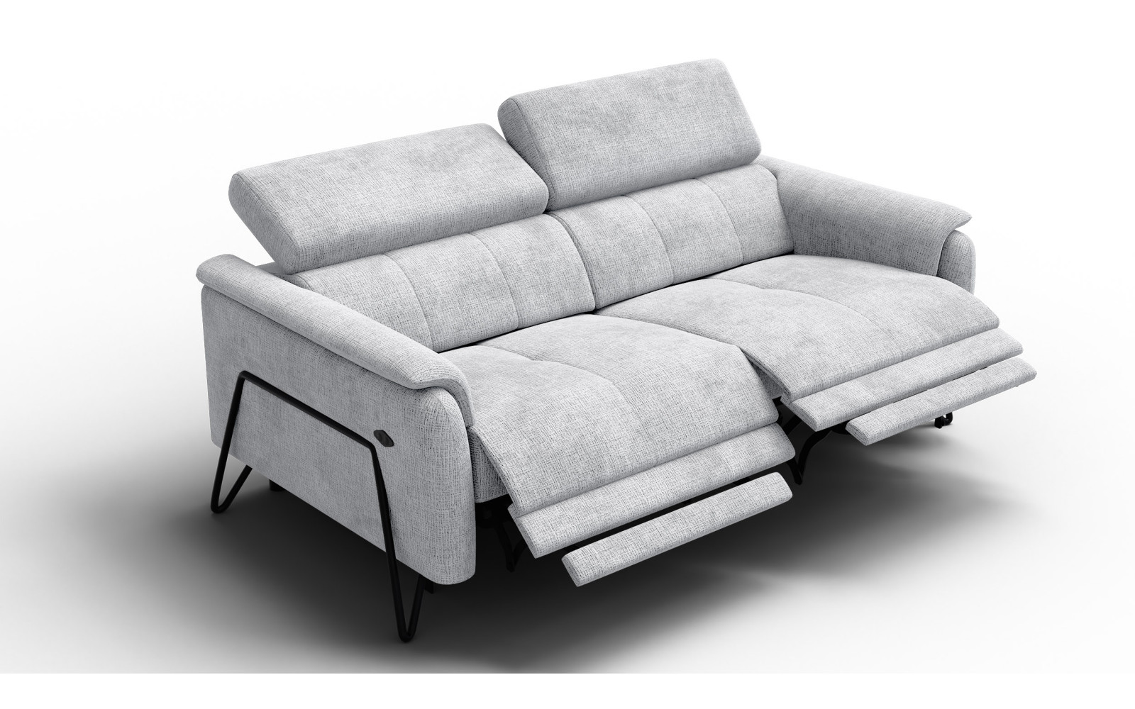 Relaxsofa 3-Sitzer RODEN, hellgrau