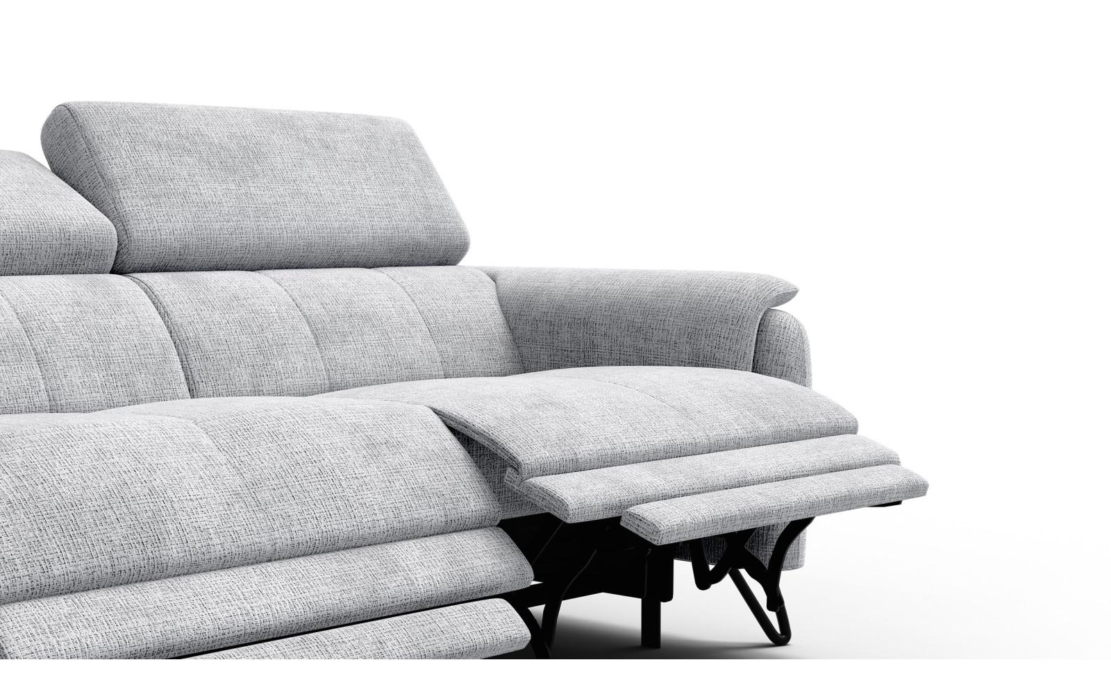 Relaxsofa 3-Sitzer RODEN, hellgrau